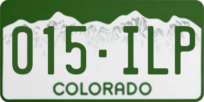 CO license plate 015ILP