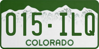 CO license plate 015ILQ