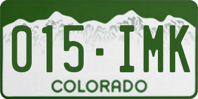 CO license plate 015IMK