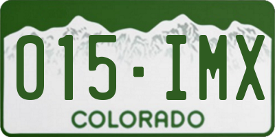CO license plate 015IMX