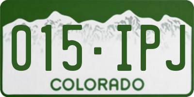CO license plate 015IPJ