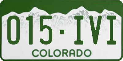 CO license plate 015IVI