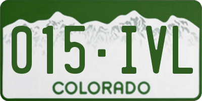 CO license plate 015IVL
