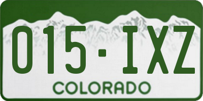 CO license plate 015IXZ