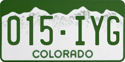 CO license plate 015IYG