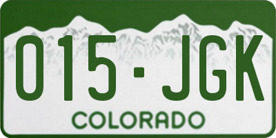 CO license plate 015JGK
