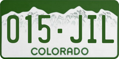 CO license plate 015JIL