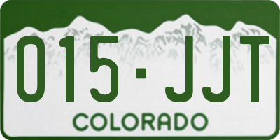 CO license plate 015JJT