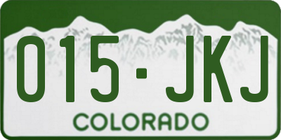 CO license plate 015JKJ