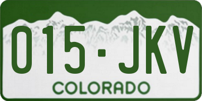 CO license plate 015JKV