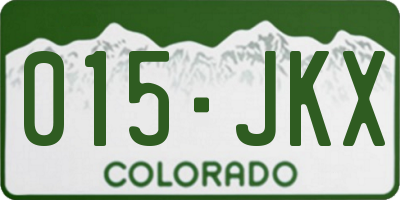 CO license plate 015JKX