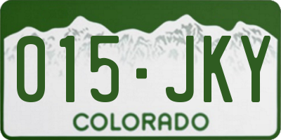 CO license plate 015JKY