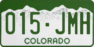 CO license plate 015JMH