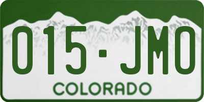 CO license plate 015JMO