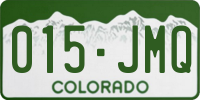 CO license plate 015JMQ