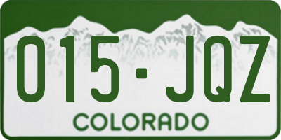 CO license plate 015JQZ