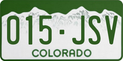 CO license plate 015JSV