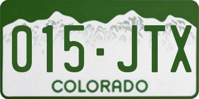 CO license plate 015JTX