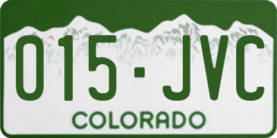 CO license plate 015JVC