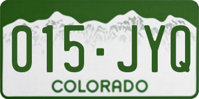 CO license plate 015JYQ