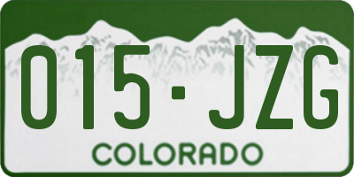 CO license plate 015JZG