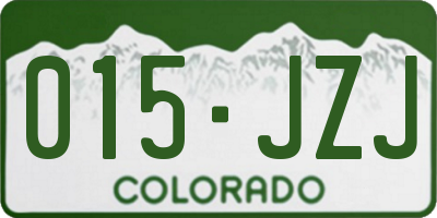 CO license plate 015JZJ