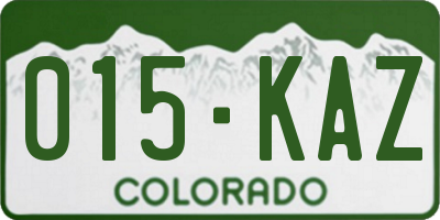 CO license plate 015KAZ