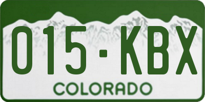 CO license plate 015KBX