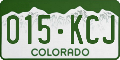 CO license plate 015KCJ