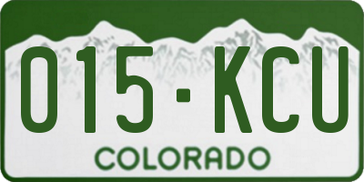 CO license plate 015KCU