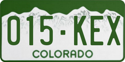 CO license plate 015KEX