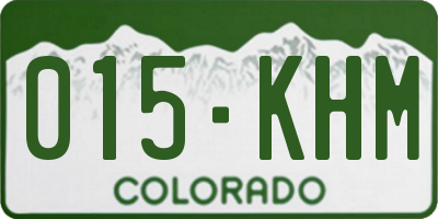 CO license plate 015KHM