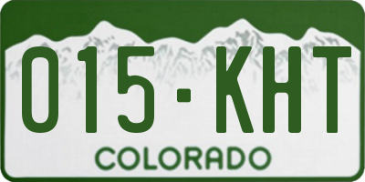 CO license plate 015KHT