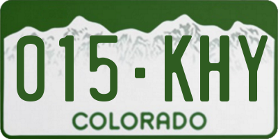 CO license plate 015KHY