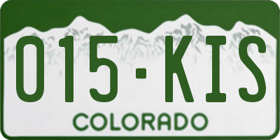 CO license plate 015KIS