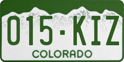 CO license plate 015KIZ