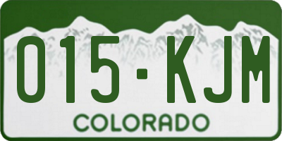 CO license plate 015KJM