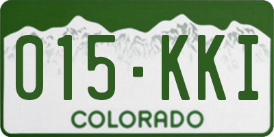 CO license plate 015KKI