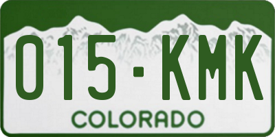 CO license plate 015KMK