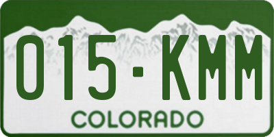 CO license plate 015KMM
