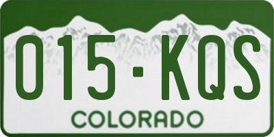 CO license plate 015KQS