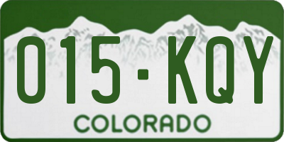 CO license plate 015KQY