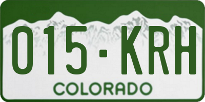CO license plate 015KRH