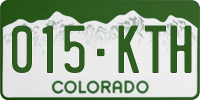 CO license plate 015KTH
