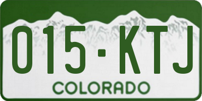 CO license plate 015KTJ