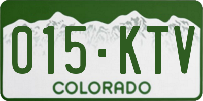 CO license plate 015KTV