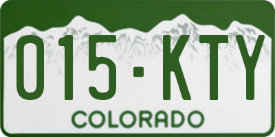 CO license plate 015KTY