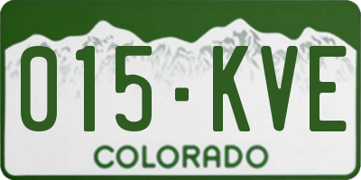 CO license plate 015KVE