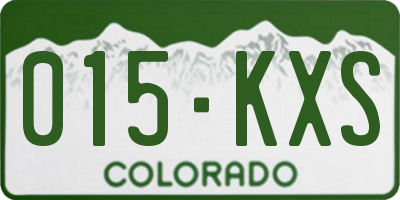 CO license plate 015KXS