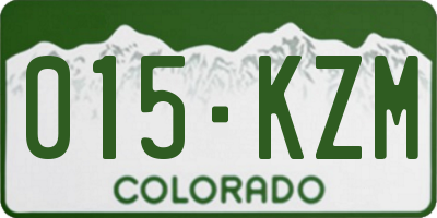 CO license plate 015KZM